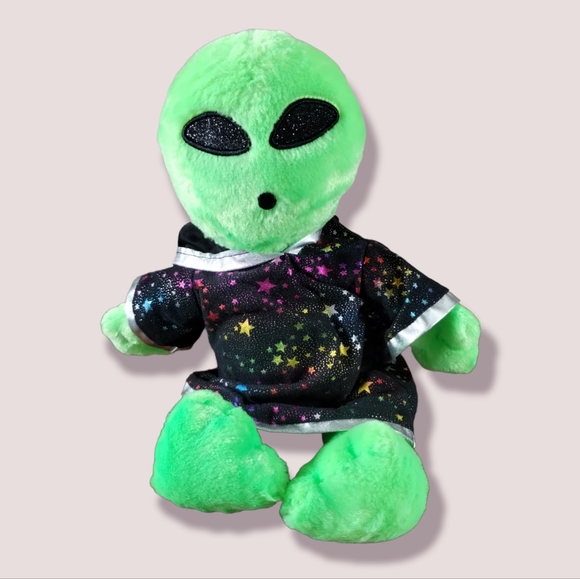 NANCO Other - ✓Nanco Neon Little Green Men Alien Wizard Plush Black Rainbow Starry Robe space